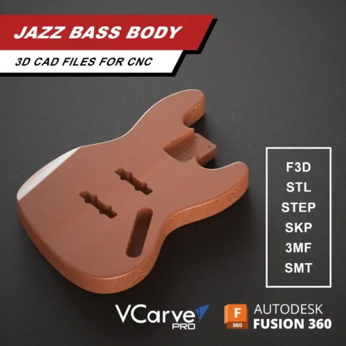 Fender Jazz Bass Body 3D CAD Model