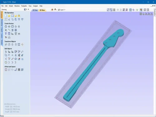 Fender Jazz Bass Neck 3D CAD Guitar Model