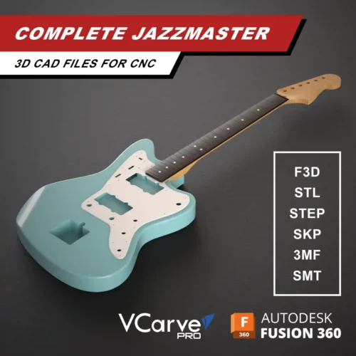 Fender Jazzmaster 3D CAD Guitar Model