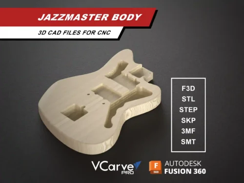Fender Jazzmster Body 3D CAD Guitar Model