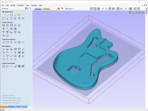 Fender Jazzmster Body 3D CAD Guitar Model
