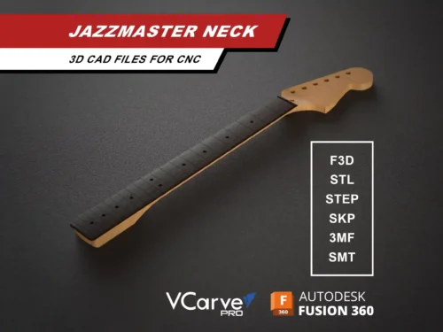 Fender Jazzmaster Neck 3D CAD Guitar Model