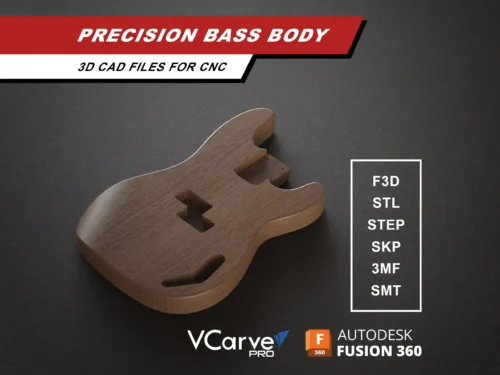 Fender Precision Bass Body 3D CAD Model
