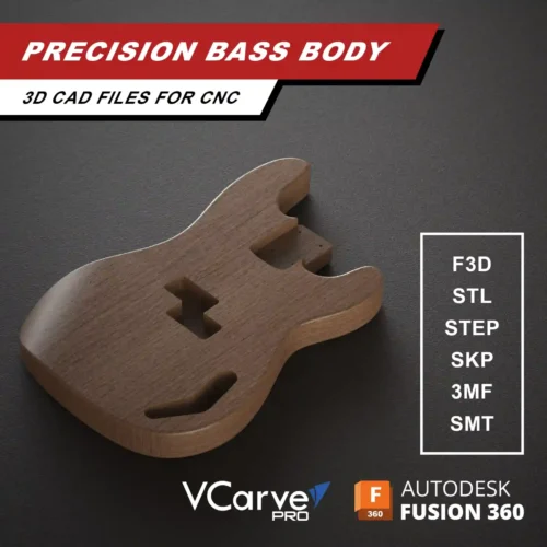 Fender Precision Bass Body 3D CAD Model