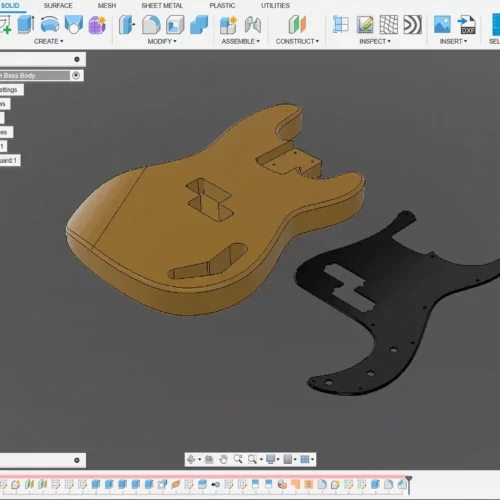 Fender Precision Bass Body 3D CAD Model