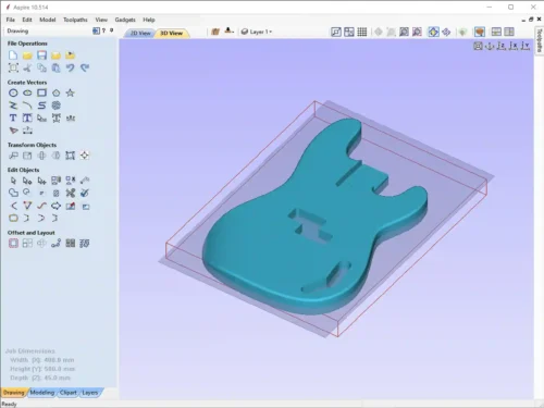 Fender Precision Bass Body 3D CAD Model
