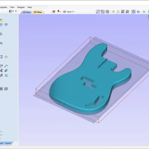 Fender Precision Bass Body 3D CAD Model