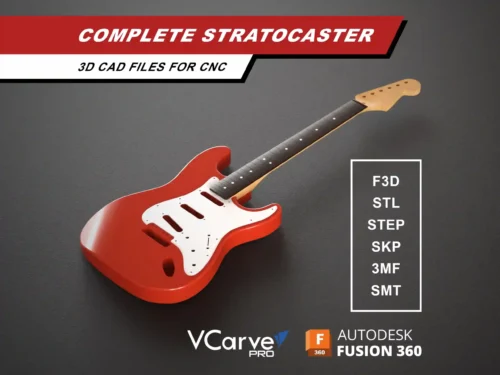 Fender Stratocaster 3D CAD Guitar Model