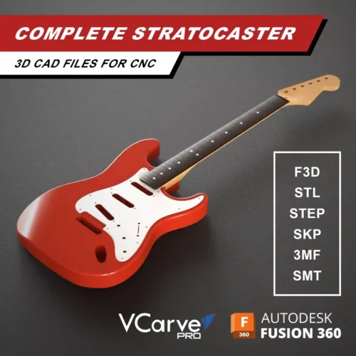 Fender Stratocaster 3D CAD Guitar Model