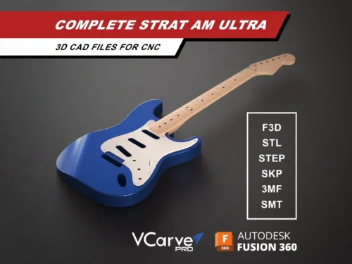 Fender Stratocaster American Ultra 3D CAD Guitar Model