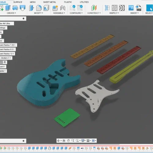 Fender Stratocaster American Ultra 3D CAD Guitar Model