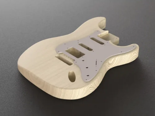 Fender Stratocaster Body HSH 3D CAD Guitar Model