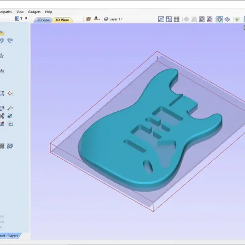 Fender Stratocaster Body HSH 3D CAD Guitar Model