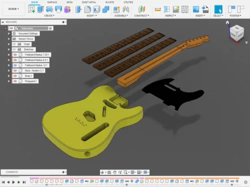 Fender Telecaster 3D CAD Guitar Model