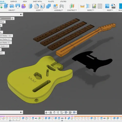 Fender Telecaster 3D CAD Guitar Model