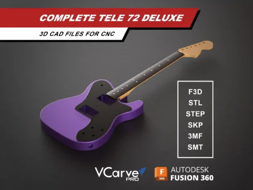 Fender Telecaster 72 Deluxe 3D CAD Guitar Model