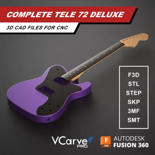 Fender Telecaster 72 Deluxe 3D CAD Guitar Model