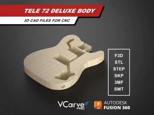 Fender Telecaster 72 Deluxe Body 3D CAD Guitar Model