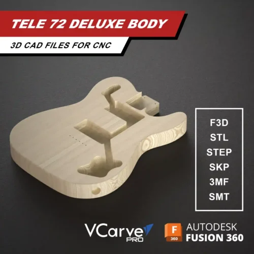 Fender Telecaster 72 Deluxe Body 3D CAD Guitar Model