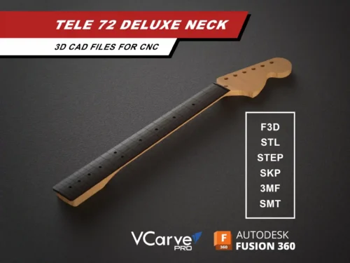 Fender Telecaster 72 Deluxe Neck 3D CAD Guitar Model