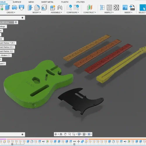 Fender Telecaster American Ultra 3D CAD Guitar Model