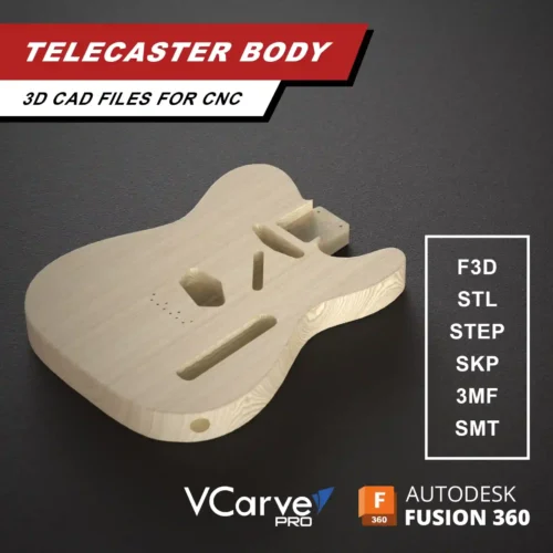 Fender Telecaster Body 3D CAD Guitar Model