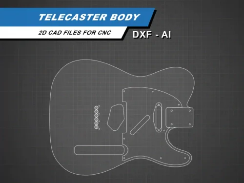 Fender Telecaster Body - 2D Guitar Template DXF