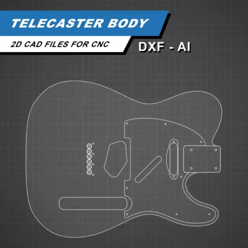 Fender Telecaster Body - 2D Guitar Template DXF