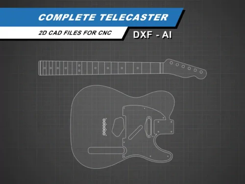 Fender Telecaster - 2D Guitar Template DXF