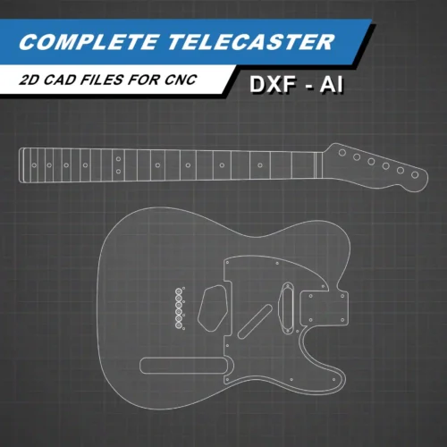 Fender Telecaster - 2D Guitar Template DXF