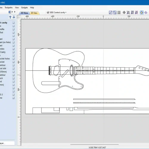 Fender Telecaster - 2D Guitar Template DXF