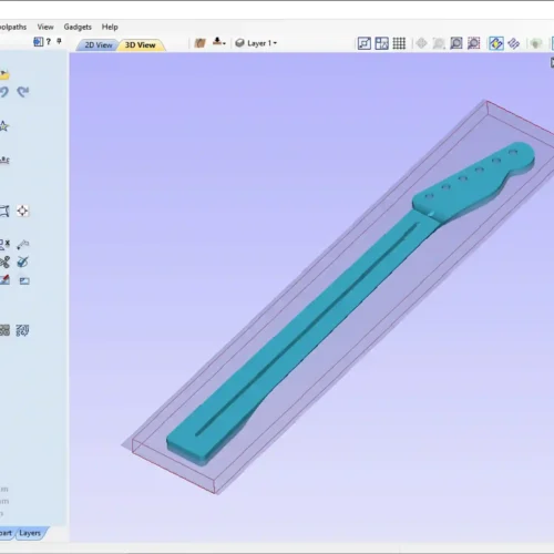 Fender Telecaster Neck 3D CAD Guitar Model
