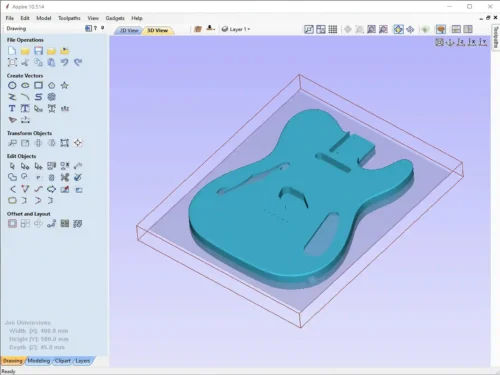 Fender Telecaster Thinline Body 3D CAD Guitar Model