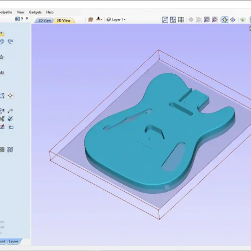 Fender Telecaster Thinline Body 3D CAD Guitar Model