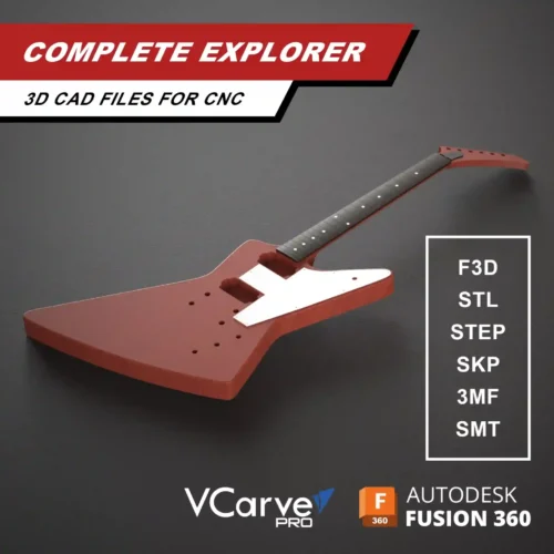 Gibson Explorer 3D CAD Guitar Model