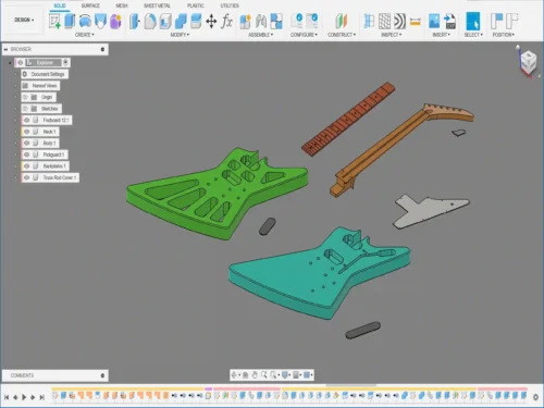 Gibson Explorer 3D CAD Guitar Model