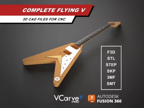 Gibson Flying V 3D CAD Guitar Model