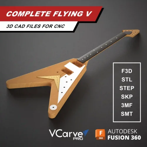 Gibson Flying V 3D CAD Guitar Model