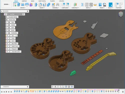 Gibson Les Paul 3D CAD Guitar Model