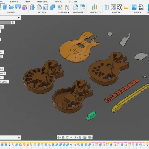 Gibson Les Paul 3D CAD Guitar Model