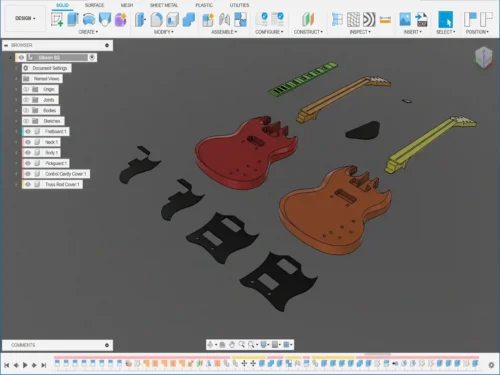 Gibson SG 3D CAD Guitar Model