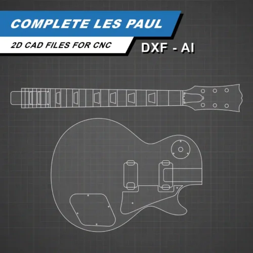 Gibson Les Paul - 2D Guitar Template DXF