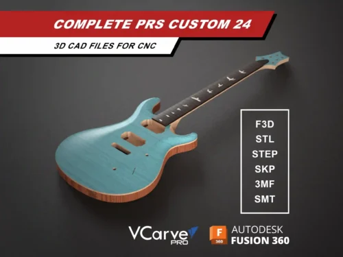 PRS Custom 24 3D CAD Guitar Model