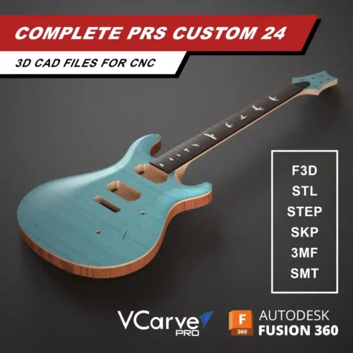 PRS Custom 24 3D CAD Guitar Model