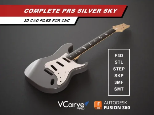 PRS Silver Sky 3D CAD Guitar Model