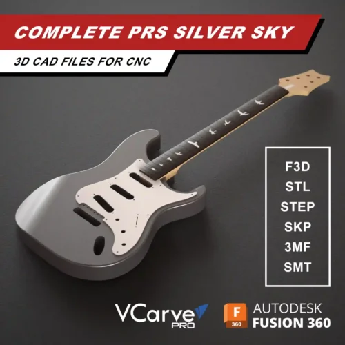 PRS Silver Sky 3D CAD Guitar Model